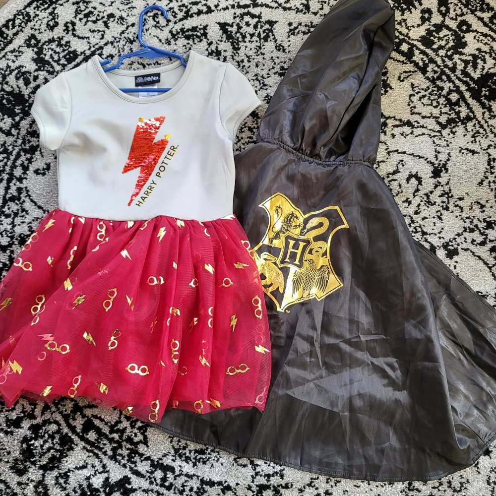 Harry Potter Dress and Cloak Set Girls 6 6x